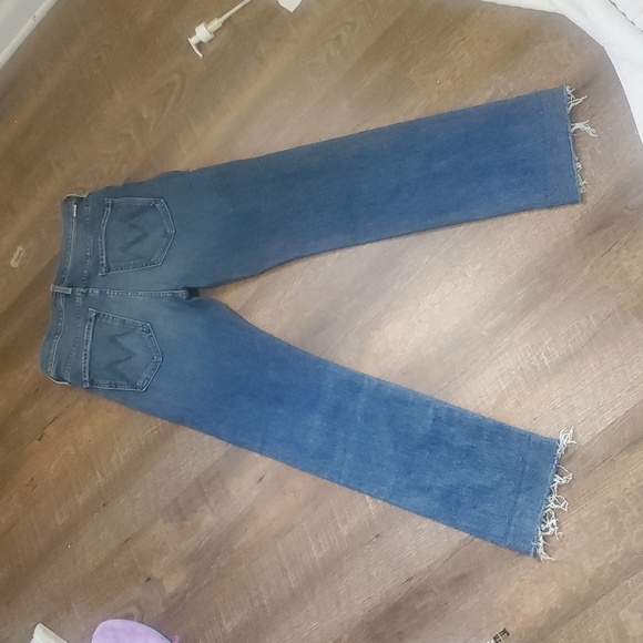 MOTHER THE SCRAPPER CUFF ANKLE FRAY IN SMASHING BANJOS BUTTON FLY HI RISE SZ 25 - Picture 16 of 16